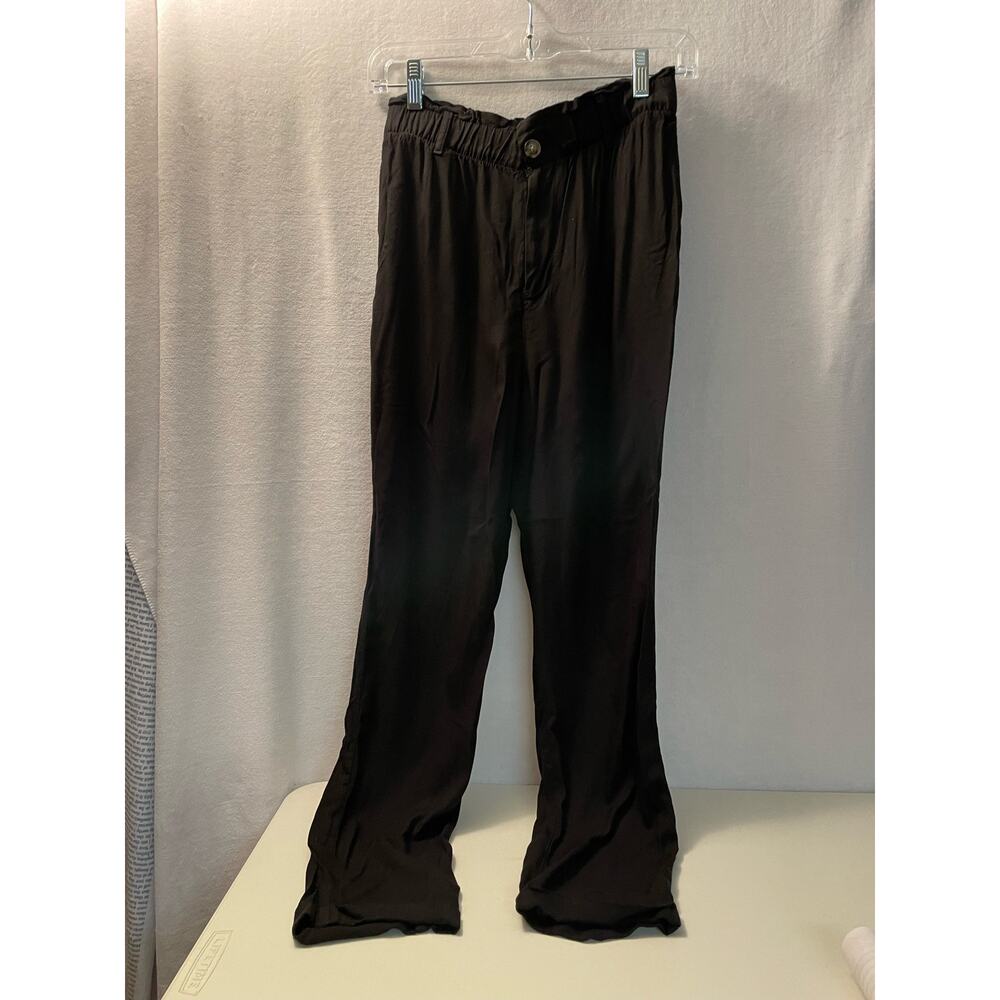 Express‎ super high rise XS pants 100% rayon black cuffed leg